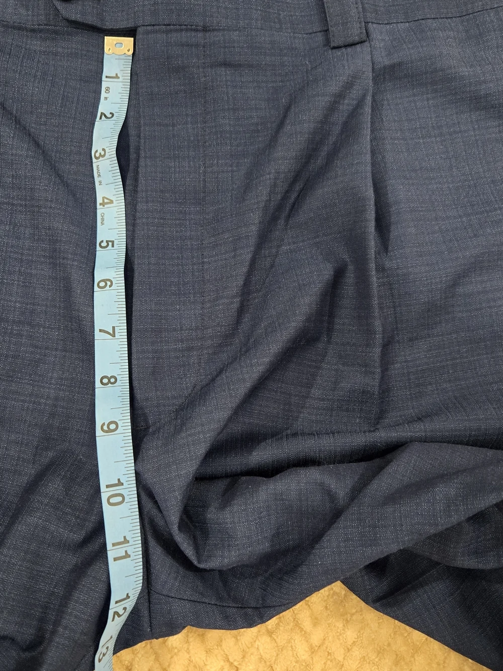 Steve Harvey Dress Pants 46x32 Blue Flat Front Career Slacks Mens